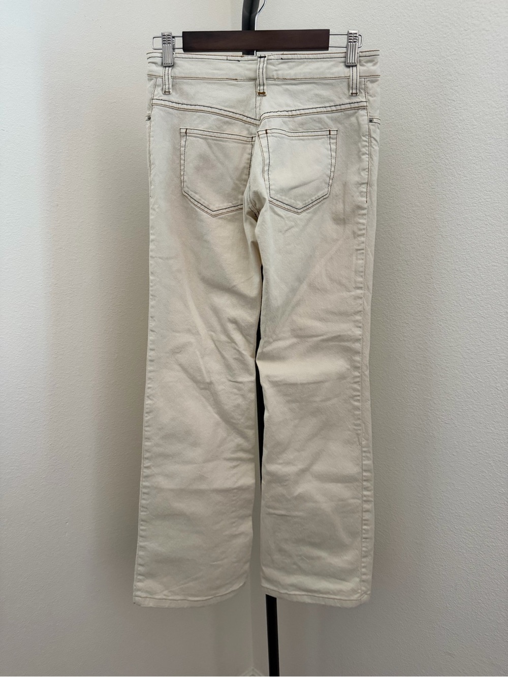 Isabel Marant Straight Leg Jeans in Cream XS 34 - Picture 4 of 6